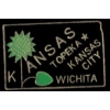 KANSAS PIN KS STATE SHAPE PINS